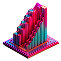 a colorful graph on a black background