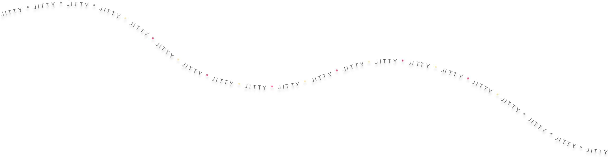 a line of stars and words