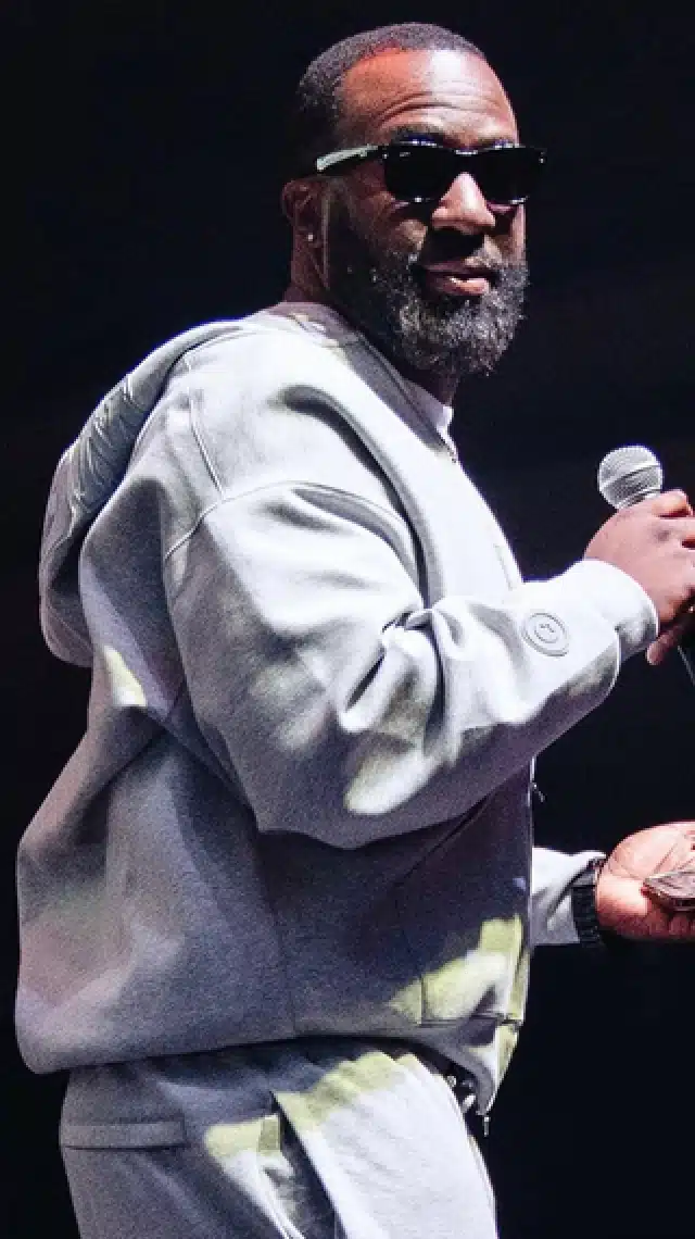 a man holding a microphone
